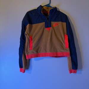 Kids Youth Nike Zip , Cozy Insulated Sweater Blue/yellow/red Size small